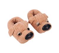 IBLUELOVER Chaussons Femmes Pantoufles Homme Intérieur Hiver Chaud Chaussures Maison Wrap Cheville Confortable et Souple Chaussons Peluche Motif Chien Slippers Pas Cher Pantoufle Cadeau Noël