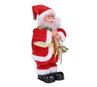 IBLUELOVER Décoration Santa Noël Musical Père Noël Foulée Drôle Accessoires Décorer Peluche Décoration Noël de Fête Soirée Bibelot Noël de Maison Magasin Bureau Cadeaux Décoratif