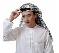 IBLUELOVER Écharpe Arabe pour Homme Foulard Arabe Musulman Turban Islamique Hijab Traditionnel Musulman Bandana Respirant Serre-tête Indien Scarfs Épais Élastique Headscarf Coiffure Mode Couvre-chef