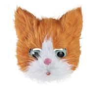 IBLUELOVER Masque de Renard Halloween Noël Fête Masque en Peluche Animal Chat Accessoires Costumes Déguisement Cosplay Masques de Renard Kabuki Demi-Visage Chat Carnaval Bal Party Banquet