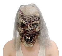 IBLUELOVER Masque Halloween Adulte Masque Horreur en Latex avec Perruque Costume Accessoire Zombie Sorcière Clown Casquette Effrayant Déguisement pour Carnaval Fête Mascarade Cosplay Bar Mask