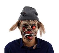 IBLUELOVER Masque Halloween Adulte Masque Horreur en Latex avec Perruque Costume Accessoire Zombie Sorcière Clown Casquette Effrayant Déguisement pour Carnaval Fête Mascarade Cosplay Bar Mask