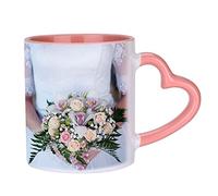 IBLUELOVER Mug Personnalisé avec Photo Tasse Personnalisable avec Cuillère Tasse à Café Thé Lait Mug en Porcelaine Cadeaux Personnalisés pour Anniversaire Noël Fête des Père/Mère Saint Valentin