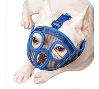 IBLUELOVER Muselière pour Chiens Muselière en Maille Court Museau Chien Masque de Museau Muzzle Chien Bouledogue Carlin Muselière Anti Mordillage Mastication Aboiement Réglable Museau Muselière
