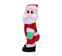 IBLUELOVER Père Noël Jouet Musical Jouet Noël Électrique Peluche Poupées Noël Danse Chanter Swinging Santa Drôle Danse Poupée Wiggle Hip Tourner Décoration Noël Maison Cadeaux de Noël pour Enfant
