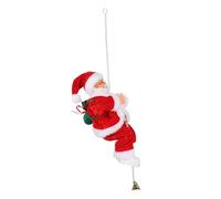 IBLUELOVER Père Noël Musical Jouet Noël Électrique Peluche Poupées Noël Grimper à la Corde Danse Chanter Swinging Santa Drôle Poupée Bibelot Décoration Noël Maison Magasin Cadeau Enfant Noël