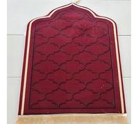 IBLUELOVER Tapis de Prière Musulmans Tapis de Prière Islamique avec Frange Tapis Prière en Peluche Rembourré Epais Tapis de Sol Islamic Prayer Portable Tapis Prière Cadeau Pèlerinage L'Aïd Mariage