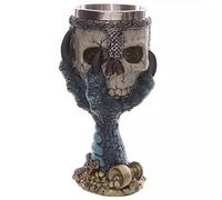 IBLUELOVER Tasse à Halloween Médiéval Mug 3D Originale Crâne Tête de Mort Gobelet Boire en Acier Inoxydable Mug Bière Café Boisson Horreur Chope Cadeau Verre Pub Bar Fête Anniversaire Noël