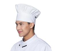 IBLUELOVER Toque Cuisinier Professionnelle Chapeau de Chef Élastique Réglable Bonnet de Cuisine Travail Chef Cap Restaurant Café Chapeau Francais Respirant Maille Bonnet de Gâteau Boulanger
