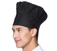 IBLUELOVER Toque Cuisinier Professionnelle Chapeau de Chef Élastique Réglable Bonnet de Cuisine Travail Chef Cap Restaurant Café Chapeau Francais Respirant Maille Chapeau de Gâteau Boulanger