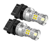 IBLUON 2x LED feux de jour DRL ampoule lampe 3157 P27/7W T25 Canbus, adapté pour Jeep Compass Grand Cherokee 2011-2016