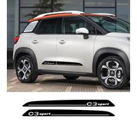 IBLUON Autocollant latéral de porte de voiture, décalcomanies en vinyle de décoration de style graphique de Sport, pour accessoires de réglage automatique citroën C3 C 3 Aircross