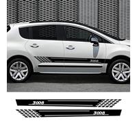 IBLUON Autocollants latéraux de porte de voiture Sport gt ligne style bricolage autocollants en vinyle, pour Peugeot 2008 3008 accessoires de réglage automatique