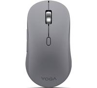 Lenovo Yoga - Souris silencieuse Bluetooth (sans Fil, Ergonomique, ambidextre, capteur Optique IR LED, 6 Boutons, molette défilement, connectivité simultanée, 1 Batterie AA) - Gris Lune