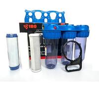 IBO Préfiltre eau 3 Niveaux 1" 8 Bar | 3 Cartouches Filtrantes | Filtre à Sédiments | Eau Domestique | Puits | Débit 4000 L/H"}