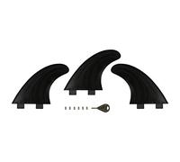 iBOARD Lot de 3 palmes de surf FCS pour longboard et shortboard avec 1 ileron et 5 vis, remplacement pour planche de surf