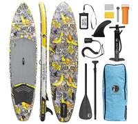 iBOARD Planche de Paddle Gonflable | Planche de Stand up Paddle | 11′×32″×6″ d'épaisseur | Tous Les Accessoires à l'intérieur (Couleur- 11')