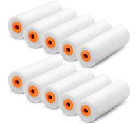 IBOPUXIU 10x Mini Rouleaux Mousse, Rouleau vernis très fine pour peinture aspect brillant et satiné, Rouleaux 100mm pour peindre bois, plinthes, métal, rebords fenêtre, portes