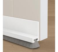 IBOPUXIU Joint Brosse Porte Coulissante, Joint Porte Blanc avec Brosse, Rapide et Facile à Installer, également Idéal comme Isolation Phonique et Protection Contre Le Froid (100 cm)