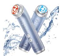IBORRIA Aura2 Pro Appareil Radiofréquence Visage 2MHz, Appareil Anti Rides Lifting Visage avec Luminothérapie, 90kHz EMS Appareils de Tonification pour le Visage, Appareil Massage Visage (Bleu)