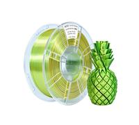iBOSS Filament d'imprimante 3D PLA, filament PLA 1,75 mm Filament de soie bicolore, filament d'impression 3D brillant co-extrusion 1kg (2.2lbs), Bicolore jaune vert