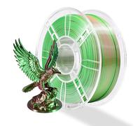 iBOSS Filament d'imprimante 3D PLA PLUS, Filament PL 1,75 mm Filament de Soie Bicolore, d'impression 3D brillant co-extrusion 1kg (2.2lbs), Silk Bicolore rouge vert