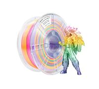 iBOSS Filament PLA + multicolore Macaron dazzling 1,75 mm, PLA Plus arc-en-ciel pour imprimante 3D, matériau 1 kg, 2,2 livres, compatible avec la plupart des imprimantes FDM (macaron coloré)