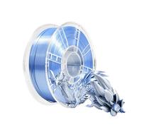 iBOSS Filament PL pour imprimante 3D, filament PLA Plus, 1,75 mm, filament effet soie bicolore coextrusion brillant, filament d'impression 3D 1 kg, bicolore bleu argenté