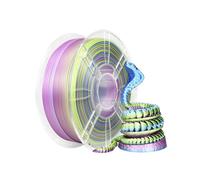 iBOSS Soie Tricolore PL Filament 1.75mm, Brillance soyeuse, High Tenacity, FDM Filament Imprimante 3D, Précision Dimensionnelle +/- 0.02mm, 1KG Bobine (2.2 LBS), Silk Jaune Violet Bleu