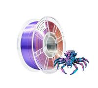 iBOSS Soie Tricolore PL Filament 1.75mm, Brillance soyeuse, High Tenacity, FDM Filament Imprimante 3D, Précision Dimensionnelle +/- 0.02mm, 1KG Bobine (2.2 LBS),Soie Vert Violet Cuivre