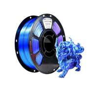 iBOSS Soie Tricolore PLA+ Filament 1.75mm, Brillance soyeuse, High Tenacity, FDM Filament Imprimante 3D, Précision Dimensionnelle +/- 0.02mm, 1KG Bobine (2.2 LBS), Soie Bleu Vert Violet