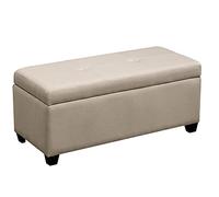 IBOWZ Banc de Rangement, Banc de Rangement rectangulaire Pliable avec Couvercle supérieur capitonné et charnière, Coffre à Jouets pour Salon, Chambre à Coucher, entrée