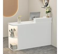 IBOWZ Comptoir de réception, Comptoir de réception Moderne et Minimaliste avec Stand d'exposition D
