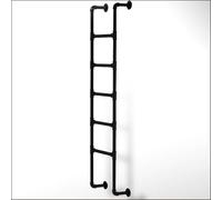 IBOWZ Échelle de puits de fenêtre, Fenêtre de sous-Sol en métal Robuste de 4 à 8 échelons, superposée de Grenier en Fer forgé fixée au Mur, 49 à 59 po, Coupe-feu