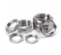 IBOWZ Ecrou INOX Écrou en Acier Inoxydable 5 pièces M8 M10 M12 M14 M16 M18 M20 M22 M24 M25 M27 M30 Pas 1 1.5mm métrique Femelle 304 en Acier Inoxydable écrou de Blocage Hexagonal raccord de Tuyau