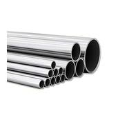 IBOWZ Inoxydable Acier Tube Rond Tube Rond Creux argenté Capillaire en Acier Inoxydable 304, Longueur 500 mm, diamètre extérieur 14 mm, Tube Droit sans Soudure, 1 pièce