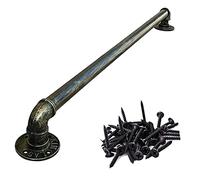 IBOWZ Main Courante Escalier Main Courante en Bronze Vintage pour Escaliers，1 2 3 4 5 6 Mètres Rampe D'escalier | Mains courantes pour rampes de sécurité antidérapantes en métal pour marches intér