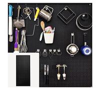 IBOWZ Organiseur Mural en Panneau perforé, kit de Rangement pour Bricolage, Chambre, Salle de Bain, Cuisine, Garage, Bureau, dortoir, Personnalisable