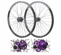 IBOWZ Paire de Roues VTT, Paire de Roues de VTT 26/27,5 Pouces, Jantes à dégagement Rapide 9 100/10 135 mm, Freins à Disque, Alliage d'aluminium, Avant et arrière