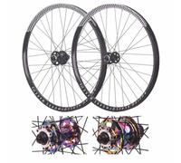 IBOWZ Paire de Roues VTT, Paire de Roues de VTT 26/27,5 Pouces, Jantes à dégagement Rapide 9 100/10 135 mm, Freins à Disque, Alliage d'aluminium, Avant et arrière