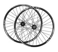 IBOWZ Paire de Roues VTT, Roue de 26, 27, 5, 29 Pouces, moyeu à 4 roulements, Frein à Disque à dégagement Rapide, 8, 9, 10, 11 Vitesses, Jante en Alliage d'aluminium à Double paroi, 32 Trous