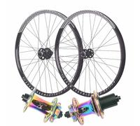 IBOWZ Paire Roues Vélo Route, Paire de Roues VTT 26/27,5 Pouces à dégagement Rapide, Roue Avant 9 100 mm, Roue arrière 10 135 mm, 450 clics, Alliage d'aluminium