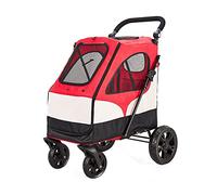 IBOWZ Paire Roues Vélo Route, Poussette pour Animaux de Compagnie à 4 Roues, Grande capacité, remorque de vélo 2 en 1 et Chariot de Jogging, Outil de Voyage extérieur Pliable Avant arrière