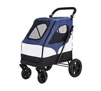 IBOWZ Paire Roues Vélo Route, Poussette pour Animaux de Compagnie à 4 Roues, Grande capacité, remorque de vélo 2 en 1 et Chariot de Jogging, Outil de Voyage extérieur Pliable Avant arrière