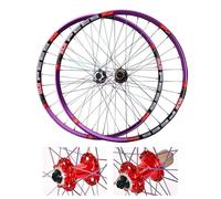 IBOWZ Paire Roues Vélo Route, Roues de VTT 26", 27,5", 29", Roues à dégagement Rapide, Roue Avant 9" 100 mm, Roue arrière 10" 135 mm, Frein à Disque Enduro