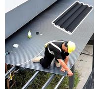 IBOWZ Panneaux de toiture isolés en Aluminium pour véranda et Patio, Couverture de Toit pour Balcon avec âme en Plastique ondulé, Protection Contre la Pluie pour Appartements