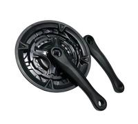 IBOWZ Pédalier de Vélo, Pédalier VTT 24-34-42 Dents, Triple Plateau Rond, 152 mm, carré Conique, Alliage d'aluminium