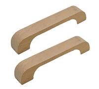 IBOWZ Poignées de Cuisine Poignées d'armoire Lot de 2 poignées d'armoire en Bois Massif pour tiroir en Bois de Caoutchouc Boutons d'armoire en Bois de simplicité Moderne Quincaillerie de Meubles p