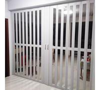 IBOWZ Porte Pliante accordèon, Porte accordéon Pliante Blanche de 2 m de Haut, avec poignées, pour Salle de Bain