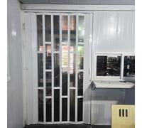 IBOWZ Porte Pliante accordèon, Portes Pliantes Blanches en accordéon pour Portes d'entrée, 75, 79, 83, 87, 90, 94 Pouces de Hauteur, Transparentes